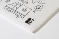 RPET pouzdro na tužky na vybarvení bílá s potiskem loga - foto 3