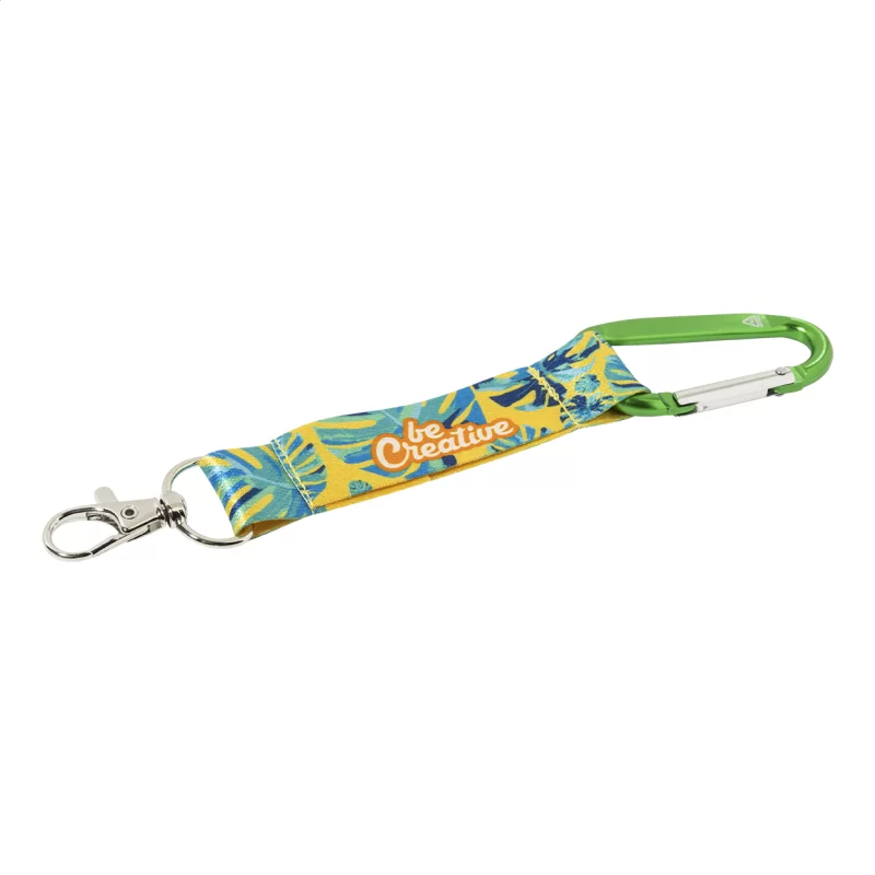 RPET přívěšek na klíče na zakázku zelená s potiskem loga