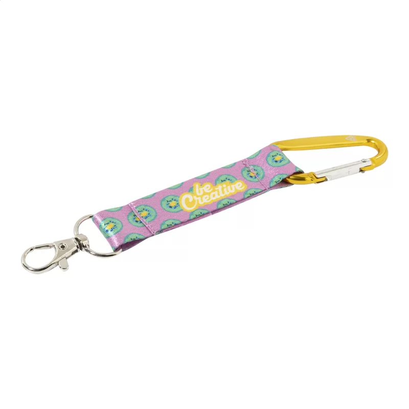 RPET přívěšek na klíče na zakázku žlutá s potiskem loga