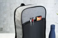 RPET rozšiřitelný batoh šedá s potiskem loga - foto 6