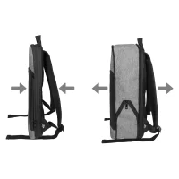 RPET rozšiřitelný batoh šedá s potiskem loga - foto 9