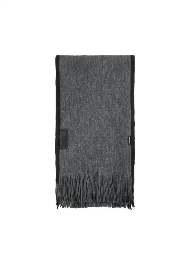 RPET šála šedá s potiskem loga