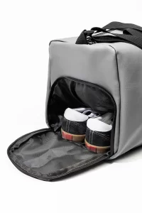 RPET sportovní taška popelavě šedý s potiskem loga - foto 5