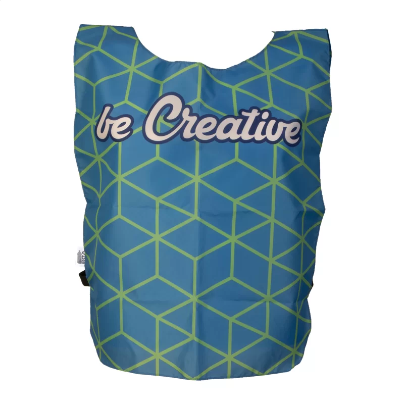 RPET sportovní vesta na zakázku černá s potiskem loga