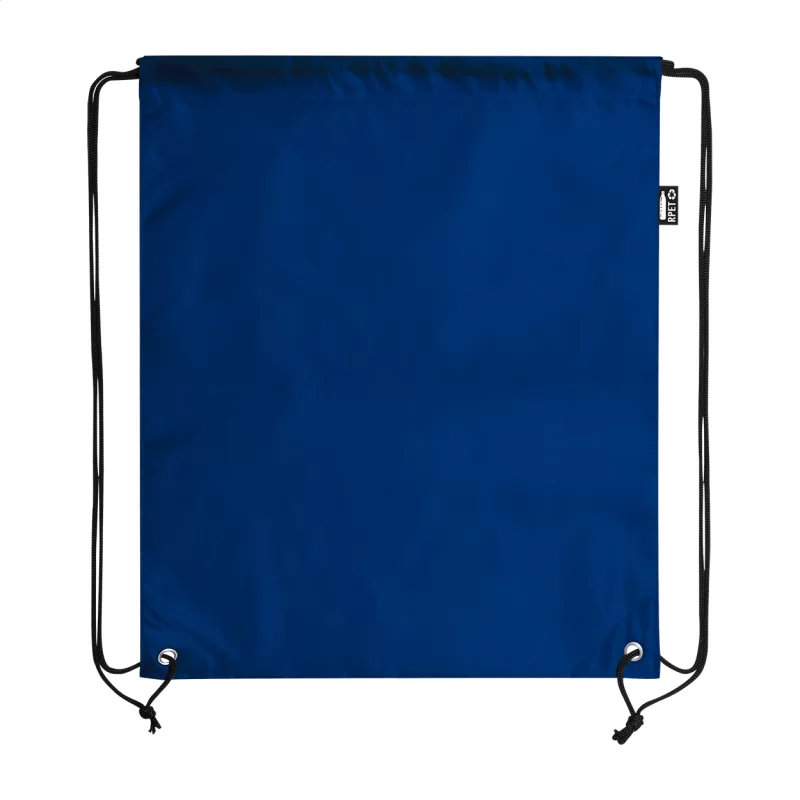RPET vak na stažení šňůrkou tmavě modrá s potiskem loga