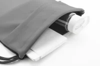 RPET vak se stahovací šňůrkou šedá s potiskem loga - foto 4