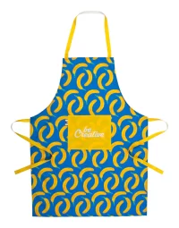 RPET zástěra na zakázku bílá s potiskem loga - foto 4