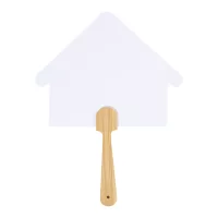 ruční vějíř na zakázku bílá s potiskem loga - foto 2