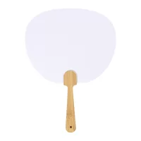 ruční vějíř na zakázku bílá s potiskem loga - foto 2