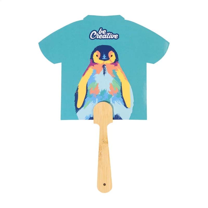 ruční vějíř na zakázku bílá s potiskem loga