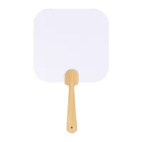 ruční vějíř na zakázku bílá s potiskem loga - foto 2