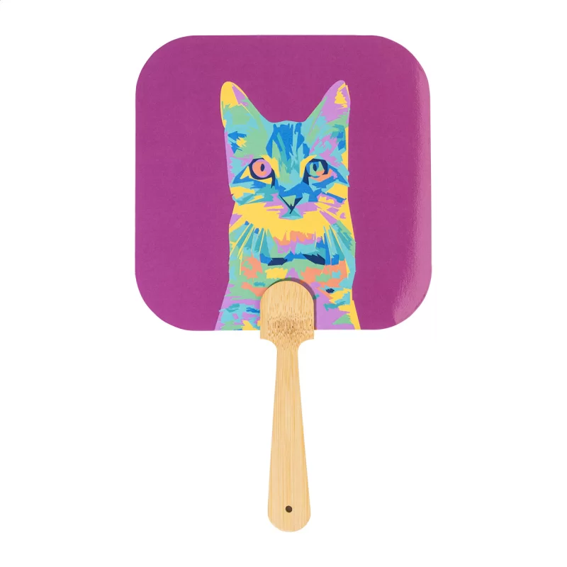 ruční vějíř na zakázku bílá s potiskem loga