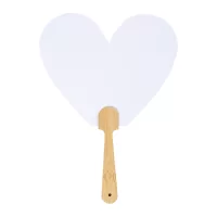 ruční vějíř na zakázku bílá s potiskem loga - foto 2