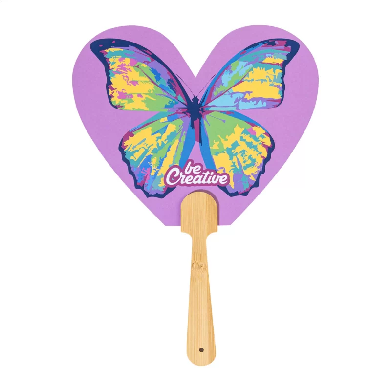 ruční vějíř na zakázku bílá s potiskem loga