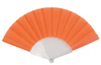 ruční ventilátor oranžová s potiskem loga