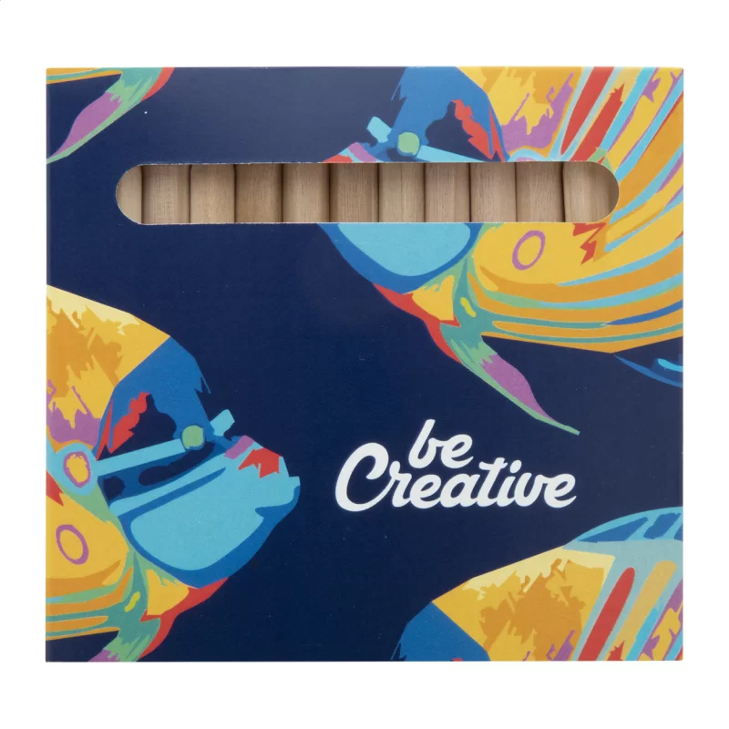 sada 12 ks pastelek na zakázku bílá s potiskem loga