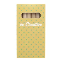 sada 6 ks pastelek na zakázku bílá s potiskem loga