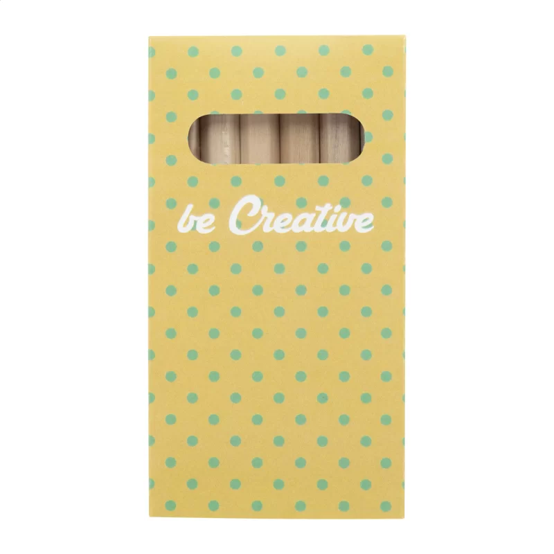 sada 6 ks pastelek na zakázku bílá s potiskem loga