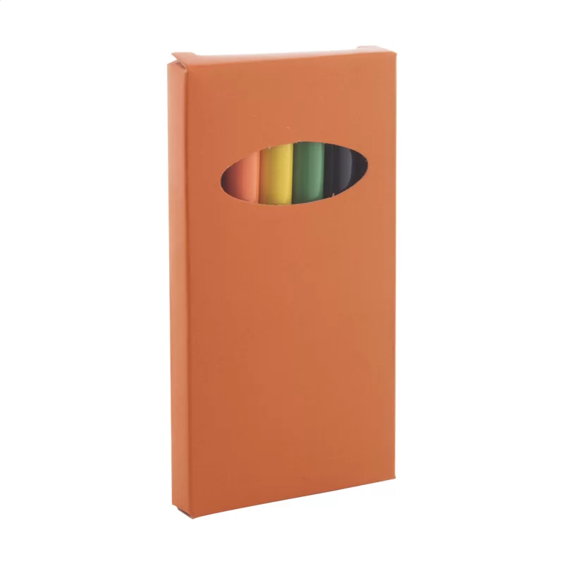 sada 6 pastelek oranžová s potiskem loga