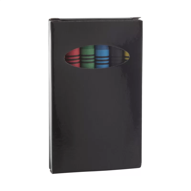 sada 6 voskovek černá s potiskem loga