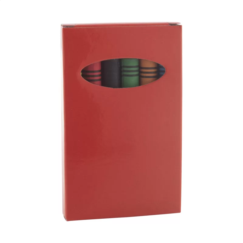 sada 6 voskovek červená s potiskem loga