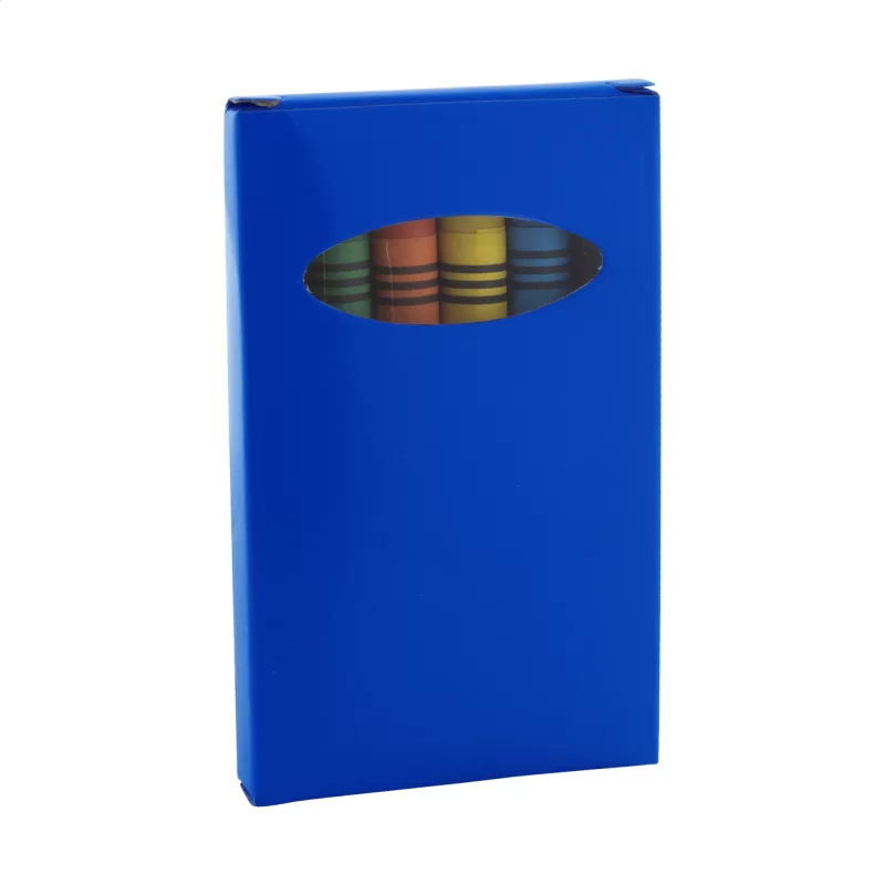 sada 6 voskovek modrá s potiskem loga