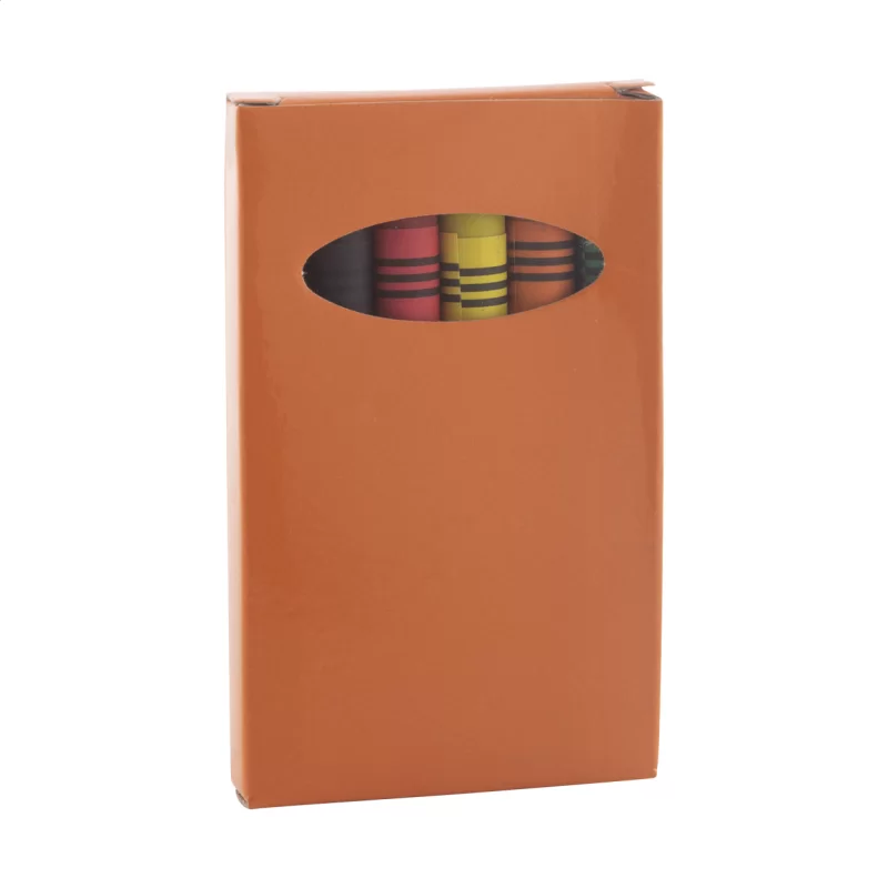 sada 6 voskovek oranžová s potiskem loga