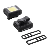 sada dobíjecích světel na kolo černá s potiskem loga - foto 2