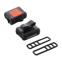 sada dobíjecích světel na kolo černá s potiskem loga - foto 3