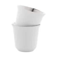 sada hrnků na espresso RSS bílá s potiskem loga - foto 2