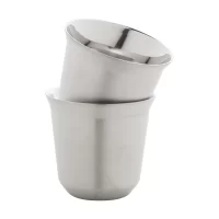 sada hrnků na espresso RSS stříbrná s potiskem loga - foto 2