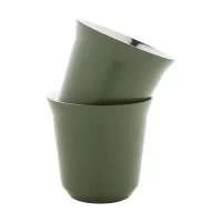 sada hrnků na espresso RSS zelená s potiskem loga - foto 2