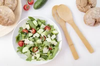 sada lžic na salát přírodní s potiskem loga - foto 4