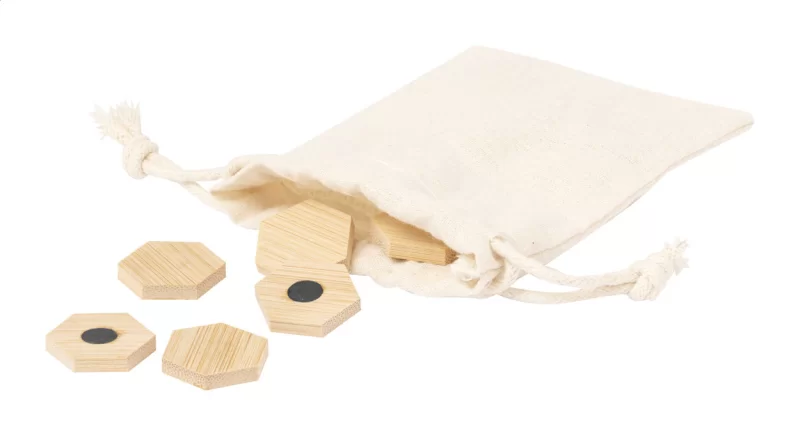 sada magnetek na lednici přírodní s potiskem loga