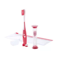 sada na čištění zubů červená s potiskem loga - foto 2