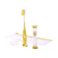 sada na čištění zubů žlutá s potiskem loga - foto 2