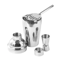 sada na koktejl stříbrná s potiskem loga - foto 2