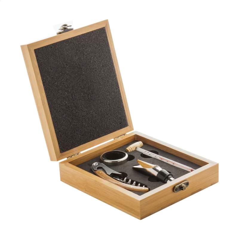 sada na víno přírodní s potiskem loga