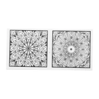 sada na vybarvování, mandala bílá s potiskem loga - foto 3