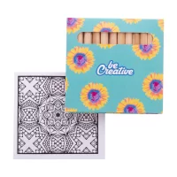 sada na vybarvování, mandala bílá s potiskem loga - foto 4