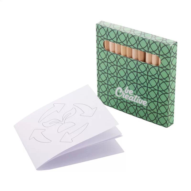 sada na vybarvování, ochrana životního prostředí bílá s potiskem loga