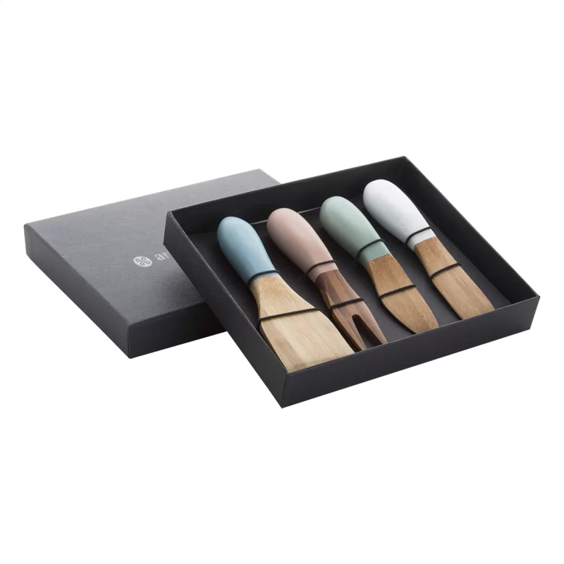 sada nožíků na sýry vícebarevná s potiskem loga