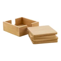 sada podšálků přírodní s potiskem loga - foto 2