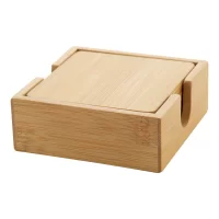 sada podšálků přírodní s potiskem loga - foto 3