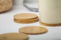 sada podtácků přírodní s potiskem loga - foto 6