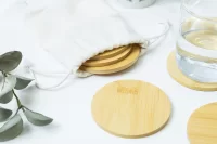 sada podtácků přírodní s potiskem loga - foto 7