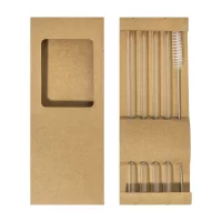 sada skeněných brček průhledná s potiskem loga - foto 5