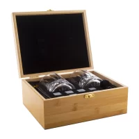 sada skleniček na whisky přírodní s potiskem loga - foto 2