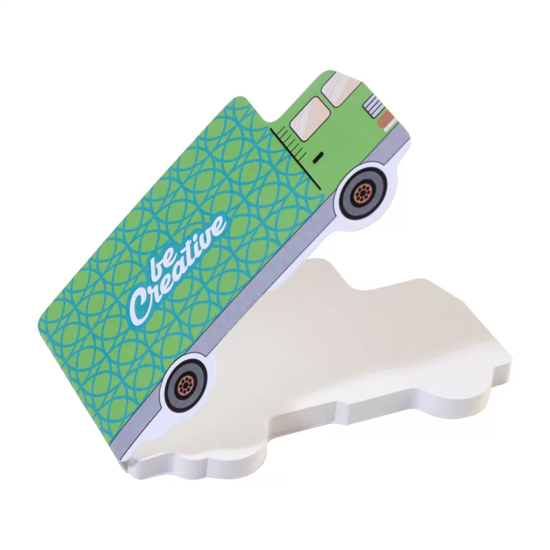 samolepicí blok na poznámky na zakázku bílá s potiskem loga