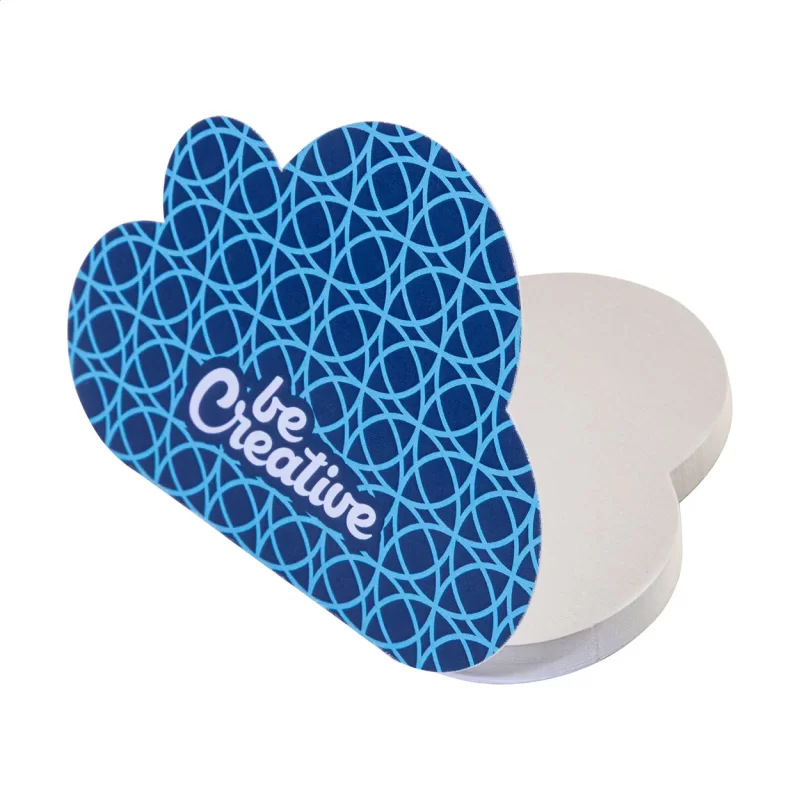 samolepicí blok na poznámky na zakázku bílá s potiskem loga